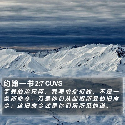 约 翰 一 书 2:7 CUVS Bible Verse Image
