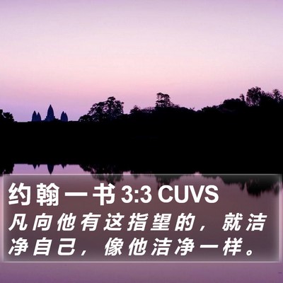 约 翰 一 书 3:3 CUVS Bible Verse Image