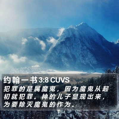 约 翰 一 书 3:8 CUVS Bible Verse Image