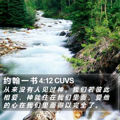 约 翰 一 书 4:12 CUVS Bible Verse Image