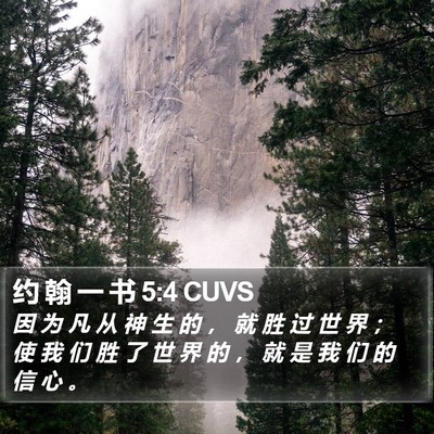 约 翰 一 书 5:4 CUVS Bible Verse Image