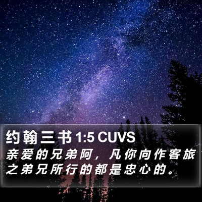 约 翰 三 书 1:5 CUVS Bible Verse Image