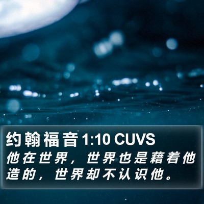 约 翰 福 音 1:10 CUVS Bible Verse Image