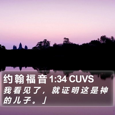 约 翰 福 音 1:34 CUVS Bible Verse Image