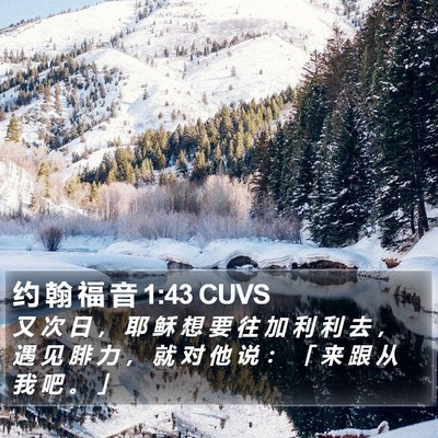 约 翰 福 音 1:43 CUVS Bible Verse Image