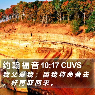 约 翰 福 音 10:17 CUVS Bible Verse Image