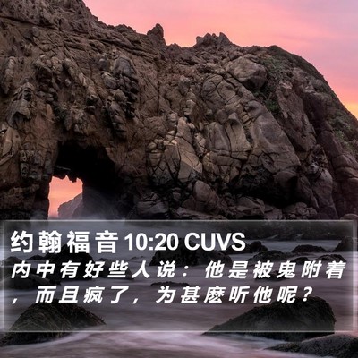 约 翰 福 音 10:20 CUVS Bible Verse Image