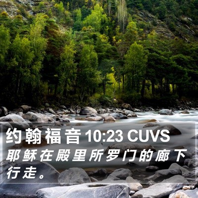 约 翰 福 音 10:23 CUVS Bible Verse Image