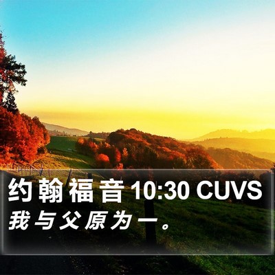 约 翰 福 音 10:30 CUVS Bible Verse Image