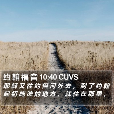 约 翰 福 音 10:40 CUVS Bible Verse Image