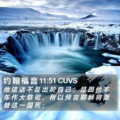 约 翰 福 音 11:51 CUVS Bible Verse Image