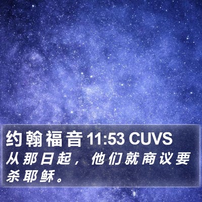 约 翰 福 音 11:53 CUVS Bible Verse Image