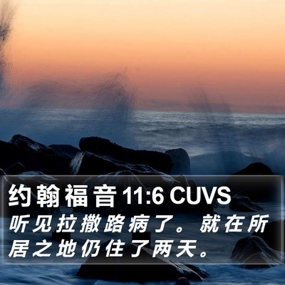 约 翰 福 音 11:6 CUVS Bible Verse Image