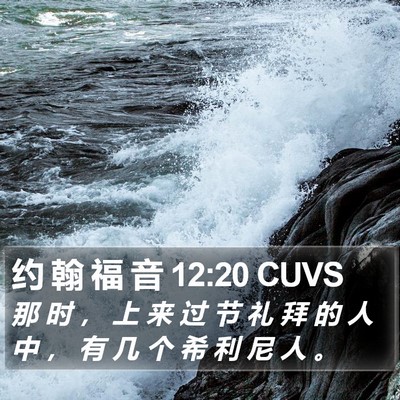 约 翰 福 音 12:20 CUVS Bible Verse Image
