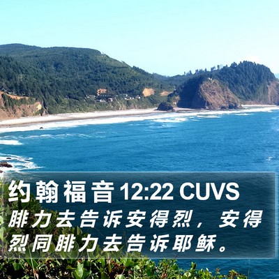 约 翰 福 音 12:22 CUVS Bible Verse Image