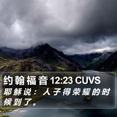 约 翰 福 音 12:23 CUVS Bible Verse Image