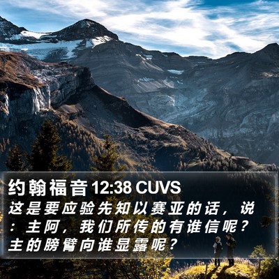 约 翰 福 音 12:38 CUVS Bible Verse Image