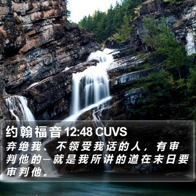 约 翰 福 音 12:48 CUVS Bible Verse Image