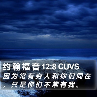 约 翰 福 音 12:8 CUVS Bible Verse Image