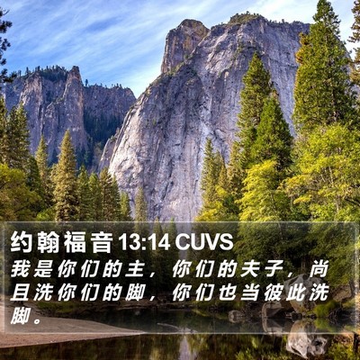 约 翰 福 音 13:14 CUVS Bible Verse Image