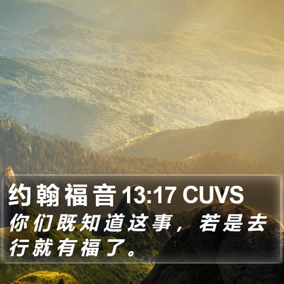 约 翰 福 音 13:17 CUVS Bible Verse Image