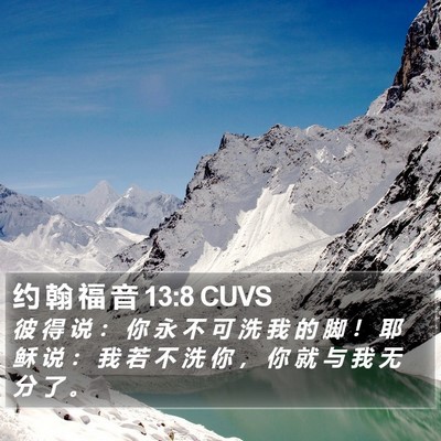 约 翰 福 音 13:8 CUVS Bible Verse Image