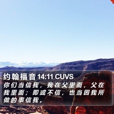 约 翰 福 音 14:11 CUVS Bible Verse Image