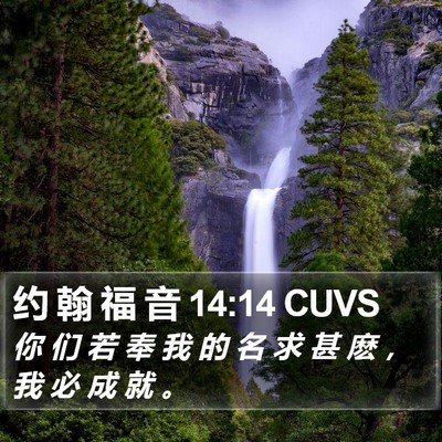 约 翰 福 音 14:14 CUVS Bible Verse Image