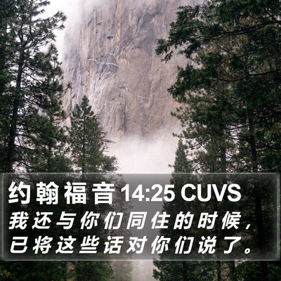 约 翰 福 音 14:25 CUVS Bible Verse Image