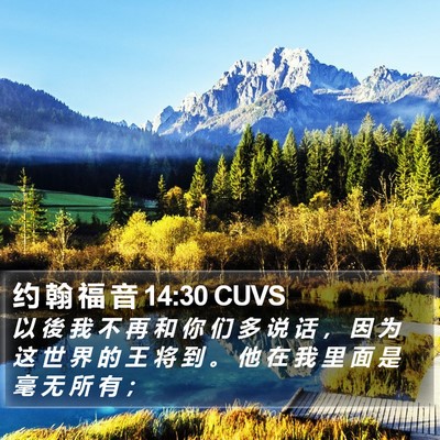 约 翰 福 音 14:30 CUVS Bible Verse Image