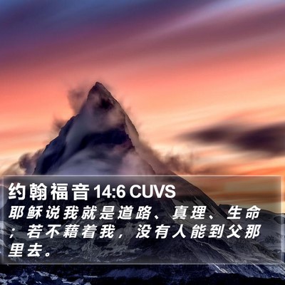 约 翰 福 音 14:6 CUVS Bible Verse Image