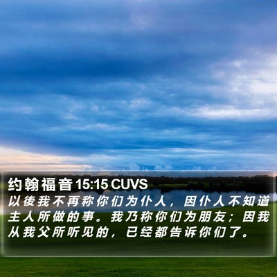 约 翰 福 音 15:15 CUVS Bible Verse Image