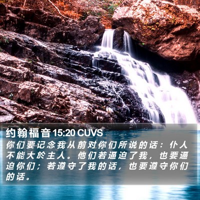 约 翰 福 音 15:20 CUVS Bible Verse Image