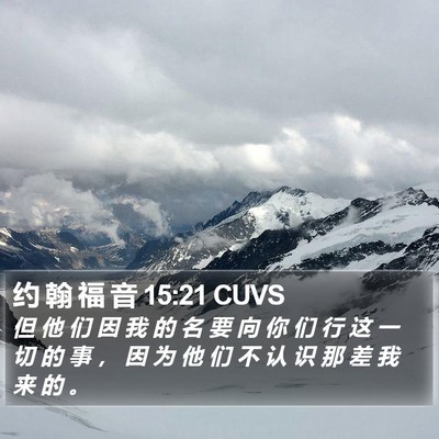 约 翰 福 音 15:21 CUVS Bible Verse Image