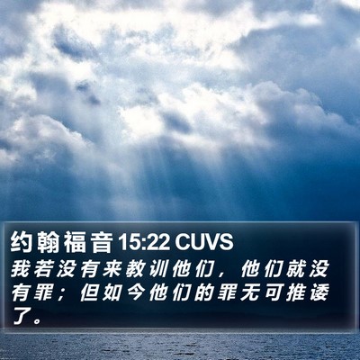 约 翰 福 音 15:22 CUVS Bible Verse Image