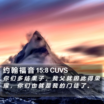 约 翰 福 音 15:8 CUVS Bible Verse Image