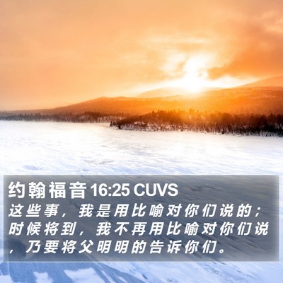 约 翰 福 音 16:25 CUVS Bible Verse Image
