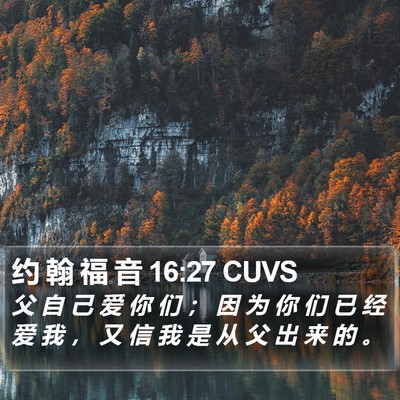 约 翰 福 音 16:27 CUVS Bible Verse Image