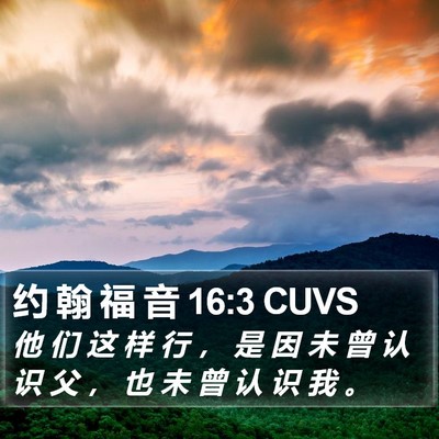 约 翰 福 音 16:3 CUVS Bible Verse Image