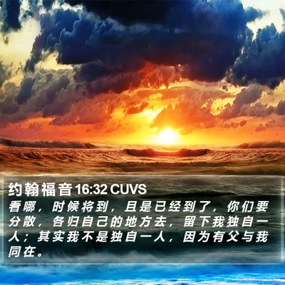 约 翰 福 音 16:32 CUVS Bible Verse Image