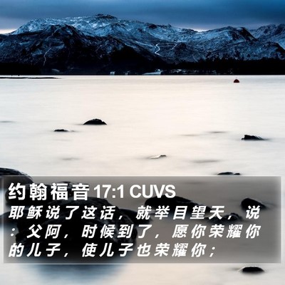 约 翰 福 音 17:1 CUVS Bible Verse Image