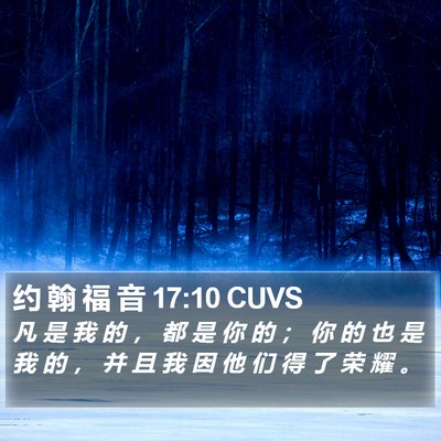 约 翰 福 音 17:10 CUVS Bible Verse Image
