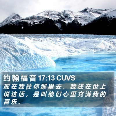 约 翰 福 音 17:13 CUVS Bible Verse Image