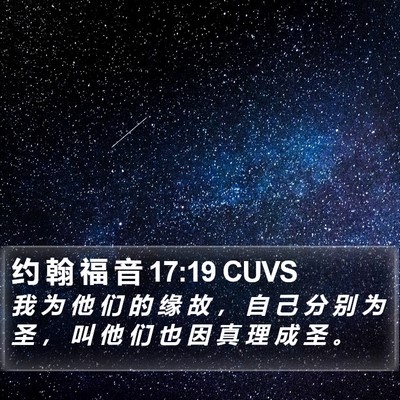 约 翰 福 音 17:19 CUVS Bible Verse Image