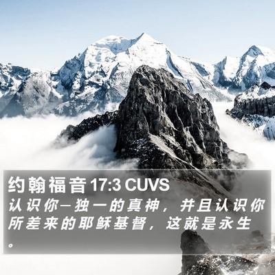 约 翰 福 音 17:3 CUVS Bible Verse Image