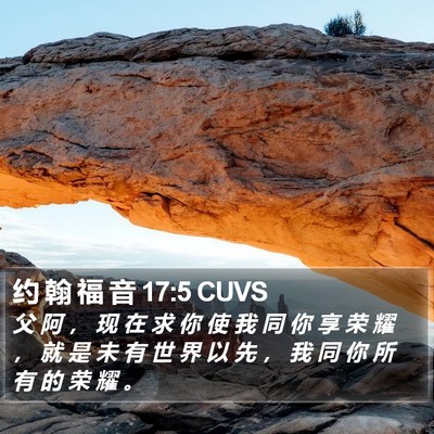 约 翰 福 音 17:5 CUVS Bible Verse Image