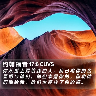 约 翰 福 音 17:6 CUVS Bible Verse Image