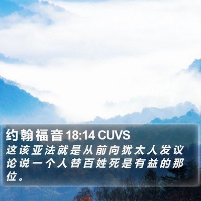 约 翰 福 音 18:14 CUVS Bible Verse Image
