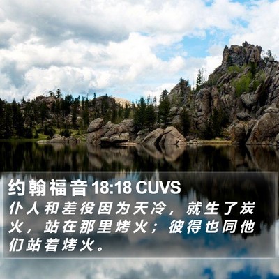 约 翰 福 音 18:18 CUVS Bible Verse Image