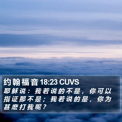 约 翰 福 音 18:23 CUVS Bible Verse Image